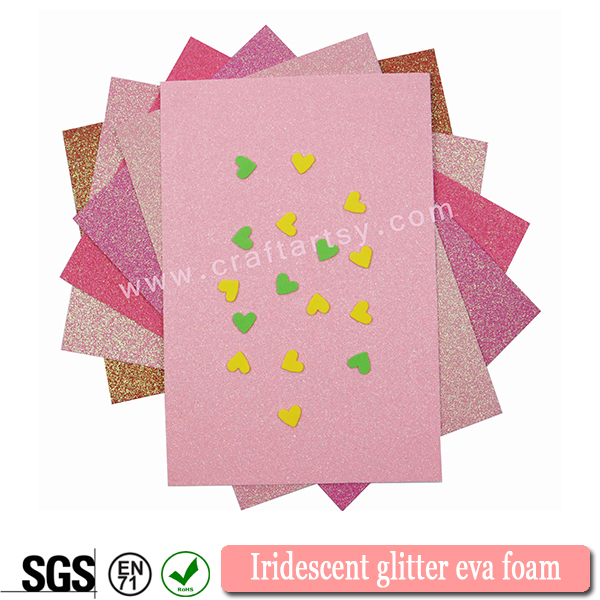 EVA Iridescent glitter sheet /crafts eva sheet/polyethylene sheet 